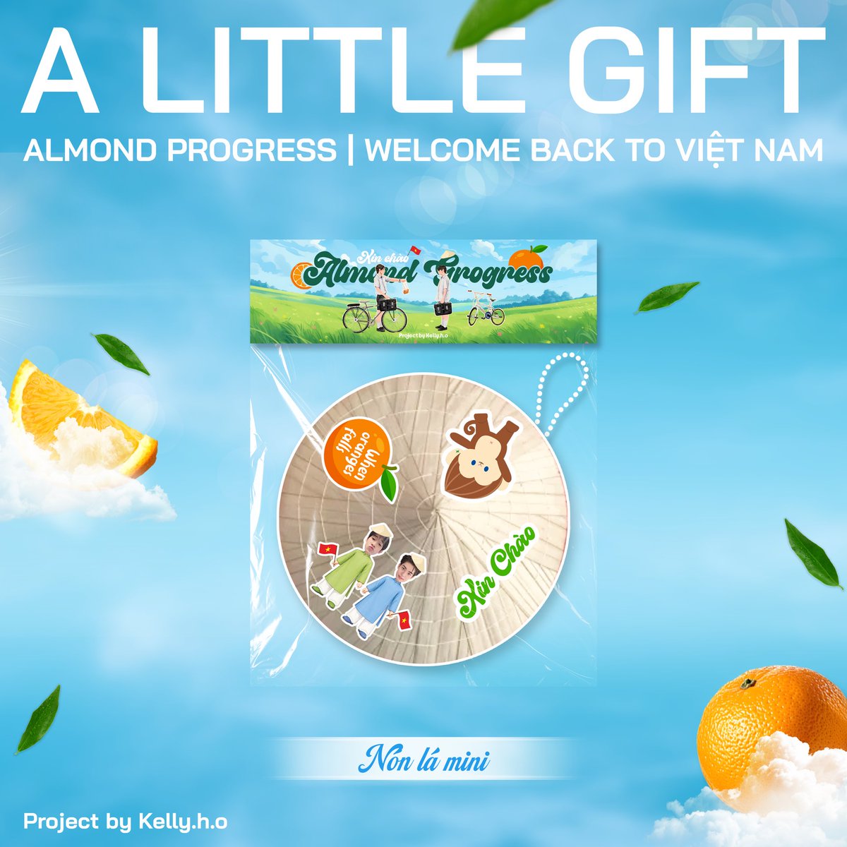 Kellyyhoo's tweet photo. ✨🎁 A Little Gift from Vietnam 🇻🇳 🎁✨

To PSPW who come to join this special day with AlmondProgress, I have prepared a little gift for all of you 💙💚
⚡️ A cute “Nón Lá” keychain — inspired by the traditional Vietnamese conical hat, carrying a little piece of Vietnamese culture 
I hope this small gift will become a lovely memory of your time in Vietnam and beautiful moments we shared with AlmondProgress jaaaa~ 🥰

See you all 💙💚

#GMMTVFANDAY35 
#APFANDAYxVIETNAM  
#AlmondProgress
