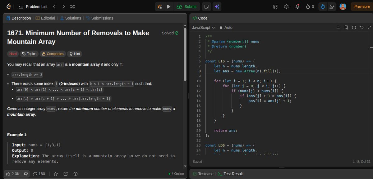 Zaryab_005's tweet photo. Day 296 of DSA

Completed the LIS 

Solved 2 problems:

Minimum Number of Removals to Make Mountain Array
Reconstruct LIS using the Patience Sorting Algorithm

#DSA #Day296 #100DaysOfCode #LeetCode #DynamicProgramming #LIS #Algorithms #SoftwareEngineering https://t.co/7l0uCuLVCv
