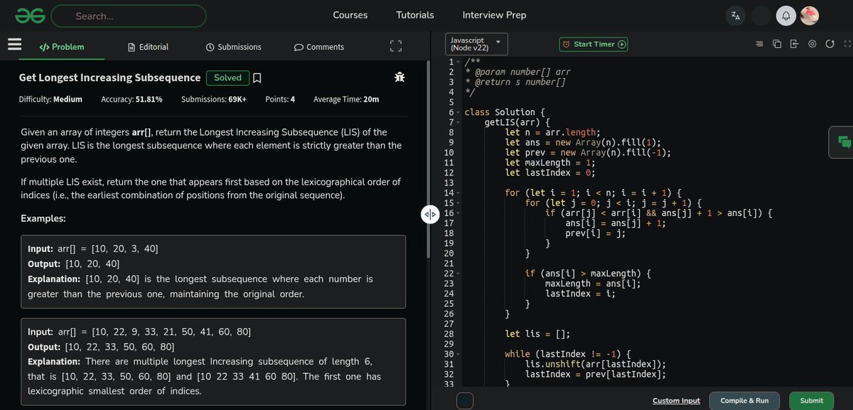 Zaryab_005's tweet photo. Day 296 of DSA

Completed the LIS 

Solved 2 problems:

Minimum Number of Removals to Make Mountain Array
Reconstruct LIS using the Patience Sorting Algorithm

#DSA #Day296 #100DaysOfCode #LeetCode #DynamicProgramming #LIS #Algorithms #SoftwareEngineering https://t.co/7l0uCuLVCv