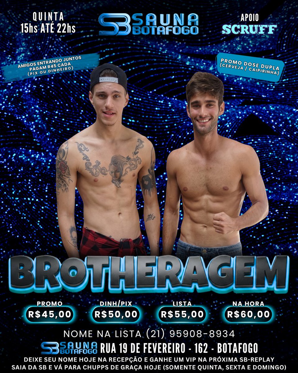sbsaunabotafogo's tweet photo. SORTEIO • FOTO OFICIAL
Quer um vip pra SB hoje?
Regras:
1- Dar RT neste post
2- Seguir OS DOIS PERFIS @sbsaunabotafogo e @ChuppsclubLapa
3- Se ganhar, informar dados por DM.
Serão DOIS sorteados para HOJE 24/09/2026 
Resultado após às 14hs. https://t.co/YTznn8dJ4f