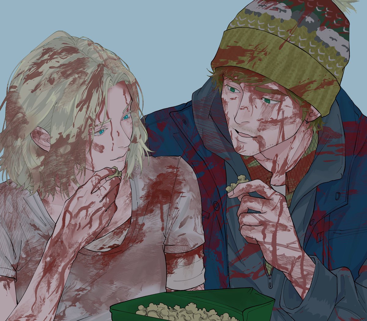 has_i78's tweet photo. 휴식이 필요한 사무직 요원과 배달원
#residentevil https://t.co/IiLOU6HnHJ