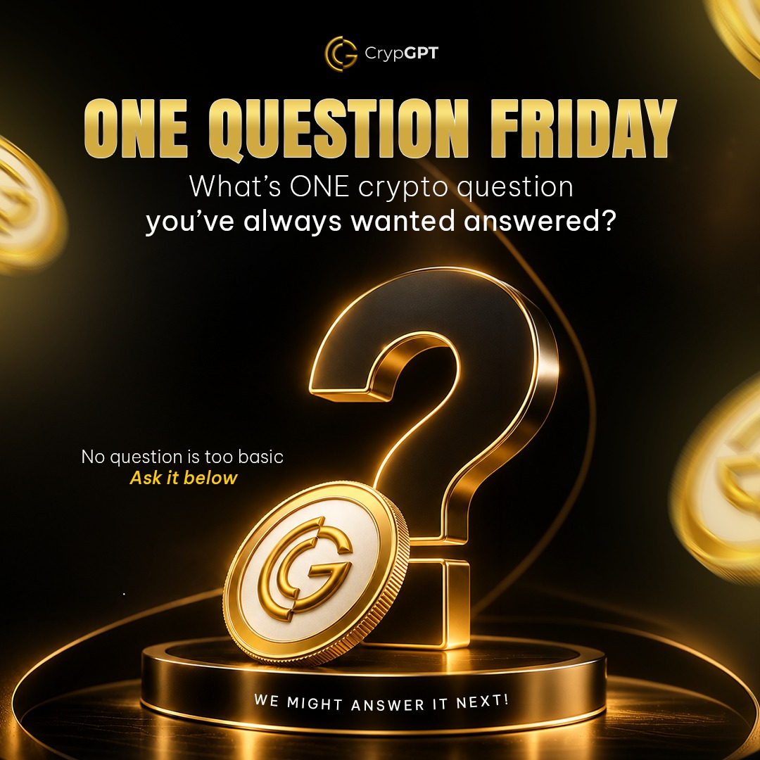 crypgpt_token's tweet photo. π€ One question. One conversation.
Whatβs the one crypto question youβve always wanted answered?
Drop it below π
No question is too basic. π
We might answer yours next!
#CrypGPT #Crypto #CryptoQuestions #CryptoEducation #LearnCrypto #Blockchain #Web3 #Cryptocurrency https://t.co/iotqtz4RJc