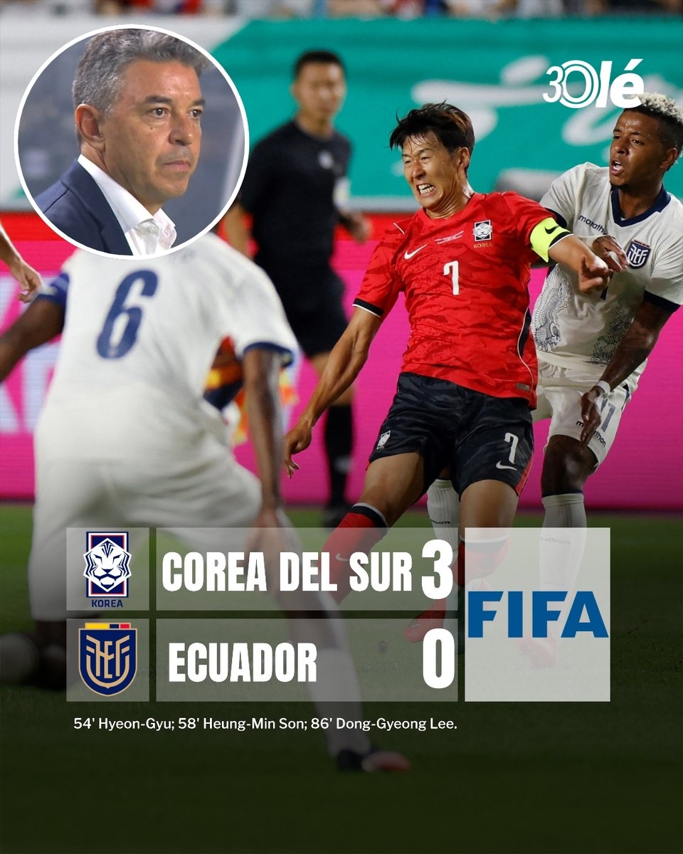 DiarioOle's tweet photo. 🇪🇨 DURA DERROTA PARA GALLARDO EN SU DEBUT CON ECUADOR

😬 El Muñeco tuvo su estreno como entrenador de la Tri con una derrota por 3-0 ante Corea del Sur, en un amistoso correspondiente a la fecha FIFA

🇦🇷 Hernán Galíndez y Jordy Caicedo, ambos de Huracán, fueron titulares https://t.co/gIvsoYDDmh