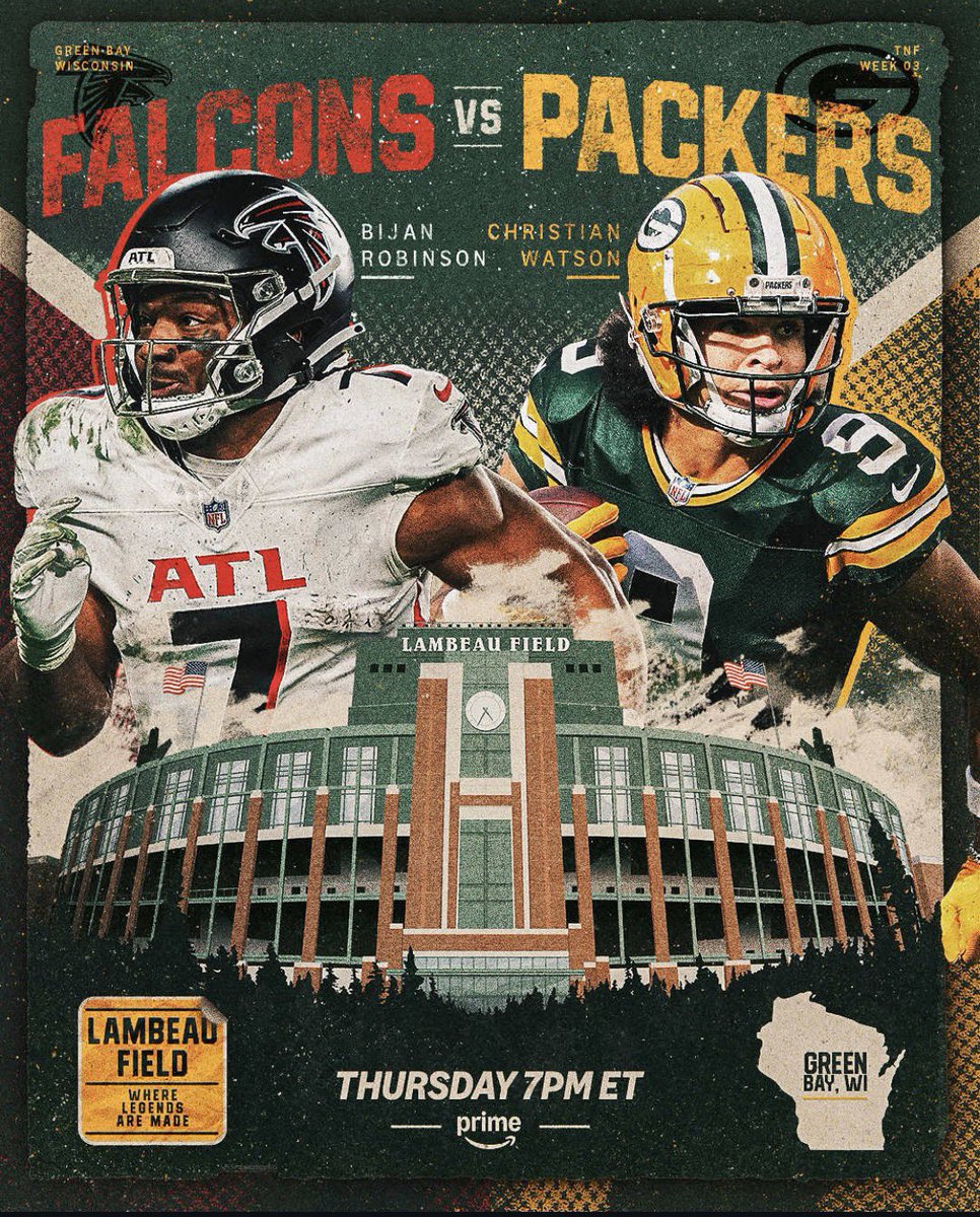 figuerasports's tweet photo. Inicia la semana 3 en la NFL HOY #Flacons vs. #Packers https://t.co/0syBQp3A8s