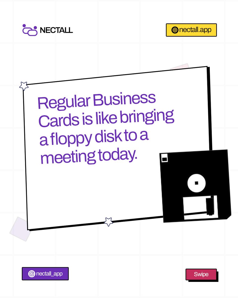 nectall_app's tweet photo. Go digital. 
No more loss of connections with Nectall. 
Download Nectall today...
#Nectall #connections #eventdesign https://t.co/C9xExsHE9z