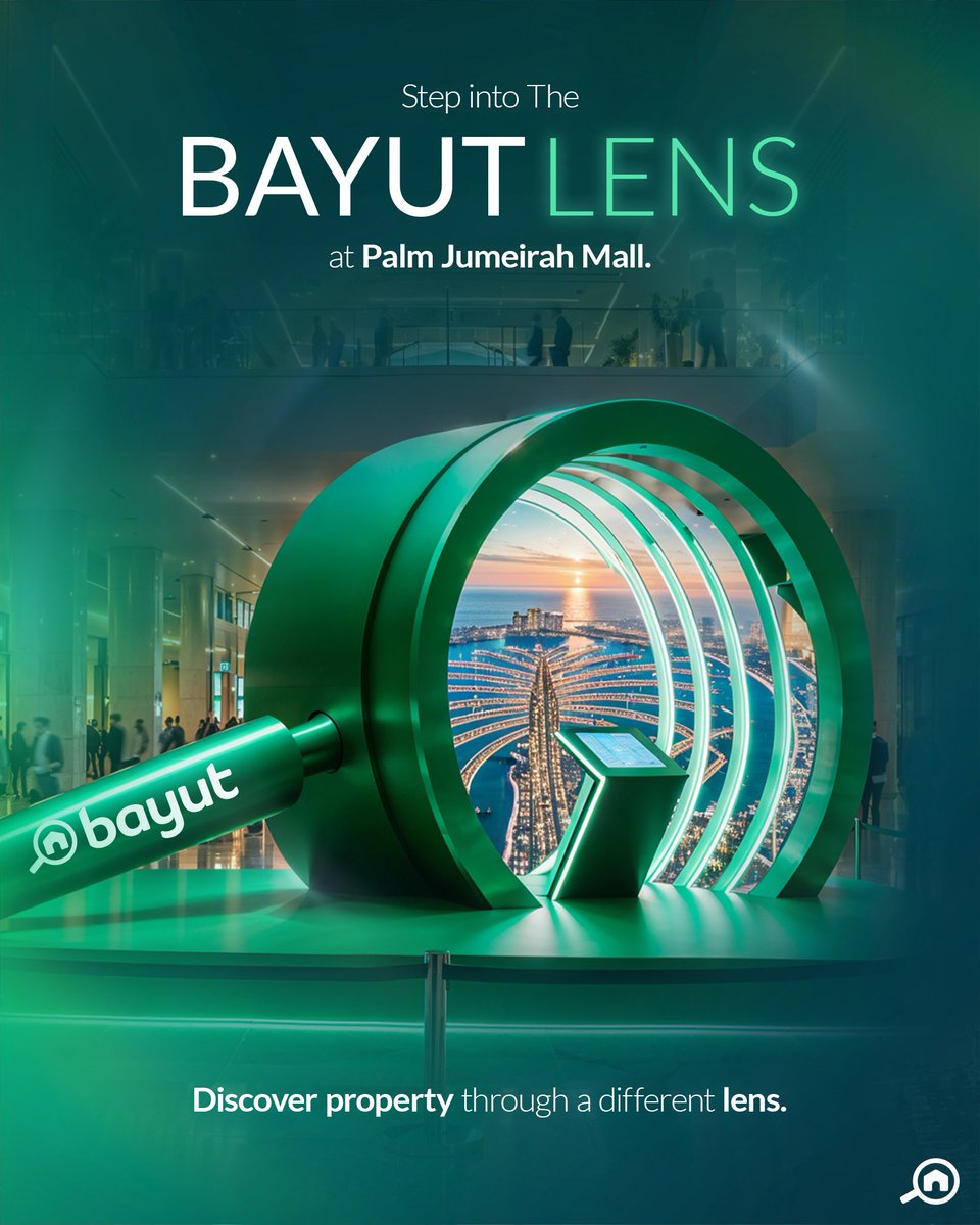 bayut's tweet photo. Step into a new way of experiencing property, explore a curated selection of premium homes and meet TruBrokers™ who know the market .

Visit The Bayut Lens at Palm Jumeirah Mall, open daily from 10 AM to 10 PM, 26 September through 3 October.

#BayutUAE https://t.co/aQYpYsTXf6