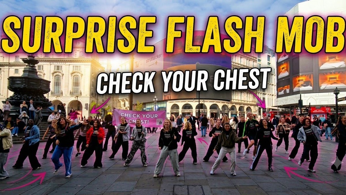 Big_Bro_News's tweet photo. Check Your Chest: Flash Mob Takes Over to Spread Breast Cancer Awareness https://t.co/ZsTWuaCLuV
#BreastCancer
#BreastAwareness
#CancerResearch
#Charity
#FlashMob
#Dancing
#London
#PiccadilyCircus
#BreakingNew
#CheckYourBreast
@checkyourbreast
@LucyMaee_
@BreastCancerNow https://t.co/Two1hxR3ZQ