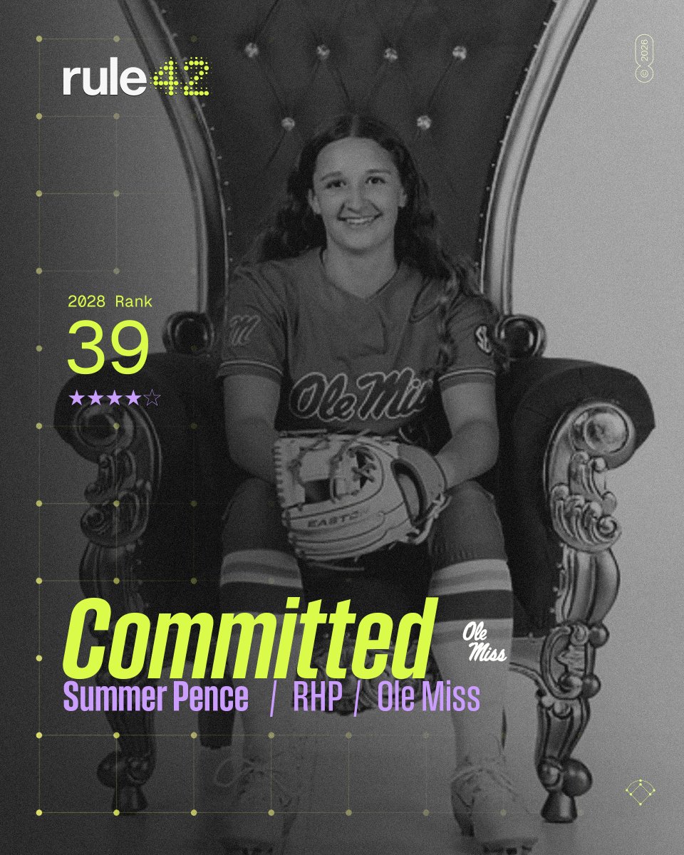 SoftbalAmerica's tweet photo. It was a busy week for Ole Miss with a barrage of commitments including four-star athletes Summer Pence, Maddie Reed, Vivian McKernan and Ashlyn Hunt. 

More on the Rebels' recruiting class: https://t.co/fLpcvddkMw

@OleMissSoftball | @Rule42sports https://t.co/CfNmGOpQ7k