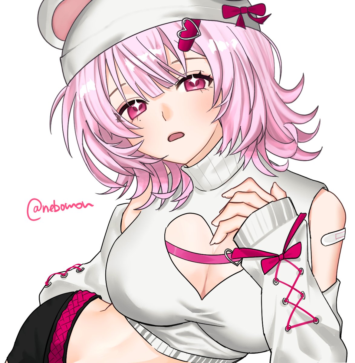 nebomon's tweet photo. 100日チャレンジ三日坊主RTA2日目　ちぃちゃん
塗りをがんばりました https://t.co/jMFpwIlrcJ