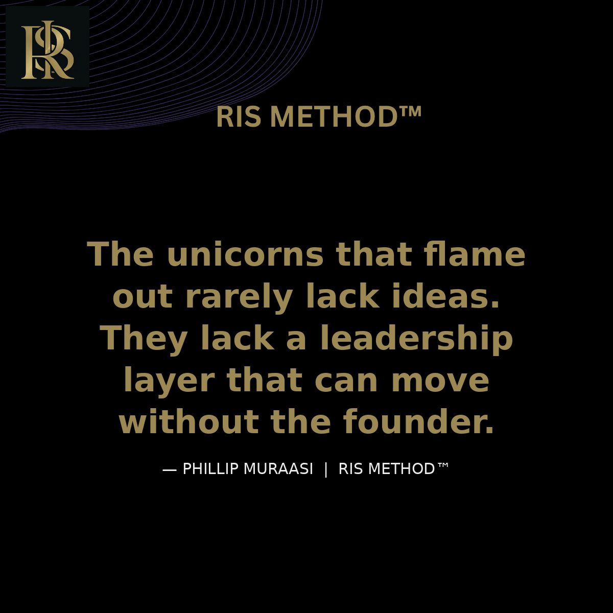 coachphill_k's tweet photo. The unicorns that flame out rarely lack ideas. They lack a leadership layer that can move without the founder. — Phillip Muraasi | RIS Method™

Take the Leadership Friction Autopsy: https://t.co/0S058kwuru https://t.co/nBNACCNAN0