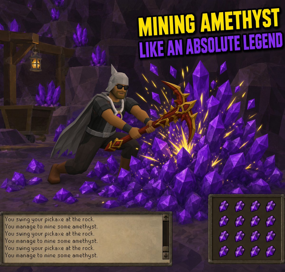 Amethystgp's tweet photo. We are literally sitting on a vien of $Amethyst just waiting for it to break open and fly!! https://t.co/MD0z70oHHI