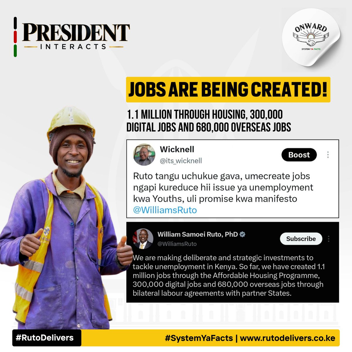 Ms_wanjii's tweet photo. President Ruto’s development agenda is focused on tackling real challenges housing, jobs, education and infrastructure while investing in projects that create opportunities for Kenyans.Ruto is fixing Kenya one project at a time.
#rutodelivers #fixingthenation #Presidentinteracts https://t.co/rDiwd008Ny