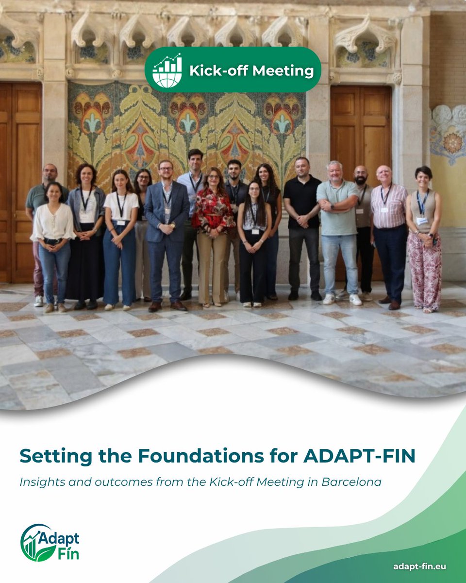 adaptfin's tweet photo. 💡 What came out of the ADAPT-FIN Kick-off Meeting?

Partners aligned on a shared scientific framework, 9 case studies across 6 countries, and a strong role for stakeholder engagement throughout the project.

🔗 https://t.co/fmyAyMPGTX

#ADAPTFIN #ClimateFinance https://t.co/My7qMiqnhJ