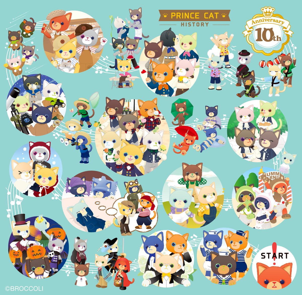 utapri_official's tweet photo. 【INFO】音楽がだいすきな楽しいおともだち「PRINCE CAT」は10月7日で10周年をむかえました！たくさんのありがとうをあなたへ。これからも一緒にまいにちを楽しんでいきましょう！ https://t.co/OnB7lbUKJN https://t.co/7BRKiKUK4e