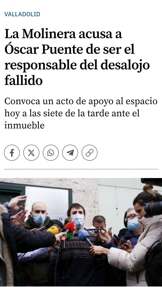FonsiLoaiza's tweet photo. Óscar Puente como alcalde en Valladolid ya criminalizó y persiguió al movimiento por la vivienda y al centro social @CSO_LaMolinera . Siempre estuvo más cómodo en los palcos con Florentino Pérez, en los campos de golf, en yates y coches de lujo pagados por grandes empresarios. https://t.co/GV4GREmnkf