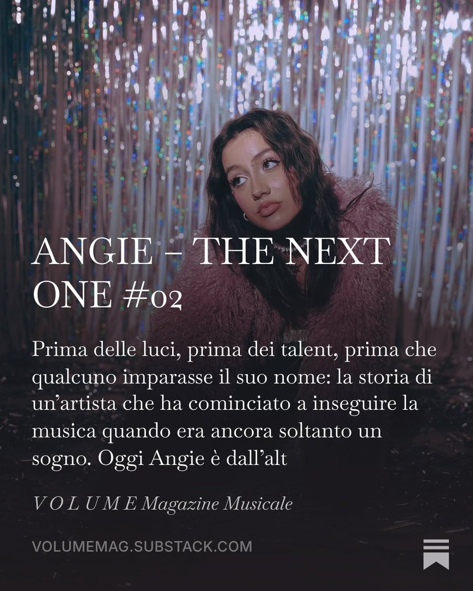 VolumeMag_'s tweet photo. Prima che tutti imparassero a conoscerla: c’era già Angie. 
Abbiamo ripercorso la sua storia per raccontare l’artista oltre il talent.
THE NEXT ONE — ANGIE.

Leggi il nuovo articolo di VOLUME.
#Angie #AlzaIlVolume 

https://t.co/R5BSsfngX8 https://t.co/NWmtRsMNg9
