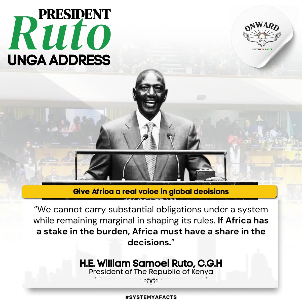 Ms_wanjii's tweet photo. President Ruto is putting Africa’s voice on the global agenda—pushing for fairer representation, stronger institutions and better opportunities for developing nations. 
#Presidentruto #ungaaddress https://t.co/z0Jrg3yO5F