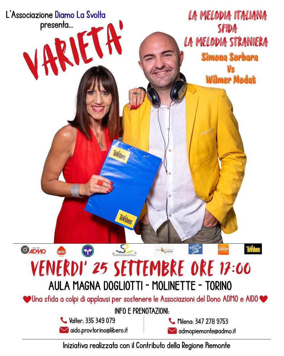 AidoTorino's tweet photo. Ormai ci siamo, pronti per chiudere in bellezza il nostro tour Aido Torino AIDO Regione Piemonte Fondazione ADMO Nazionale Wilmer Modat Simona Sorbara Marco Galizia Valter Mione Aula magna Dogliotti Molinette di Torino Giornate nazionali AIDO https://t.co/VAdemyPG5Q