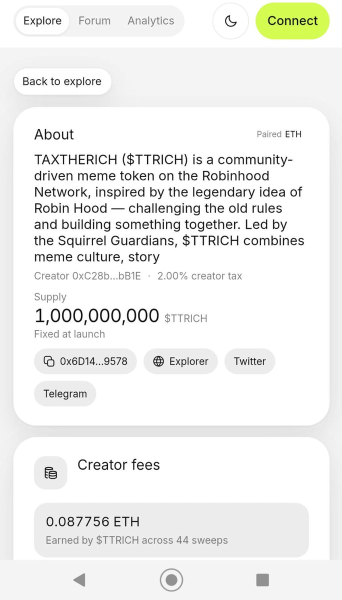 taxtherichToken's tweet photo. @ponsdotfamily

The team and the entire @taxtherichToken community are immensely grateful for the rewards; we will use the fees to secure partnerships and pay for trending spots!

Thank you ! this is just the beginning!
@RobinhoodCrypto @RobinhoodApp @RobinAlphas @AskRobinhood @vladtenev @binance @ethereum @pnutsolana