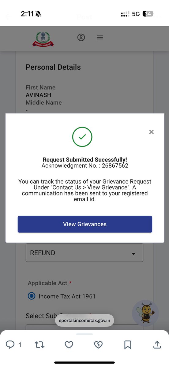 avinashnag1's tweet photo. @IncomeTaxIndia @nsitharaman @FinMinIndia Please find my below grievance and kindly update me the status.
This is my 4th grievance but I am not able to get the correct status ..

Kindly review and  address this on priority as number of days have already crossed 105. https://t.co/NlvRDYUmU7