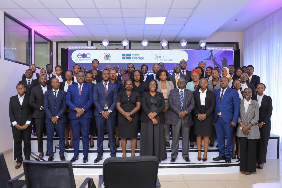 IAWJUganda's tweet photo. The EOC National Inter-University Moot Court Competition brought together law students from seven universities under the theme “Advancing Equality, Dignity and Inclusion through Law and Justice.” Lady Justice Olive Kazaarwe Mukwaya was Guest of Honor. 
#IAWJUganda https://t.co/cpUlegVnxL