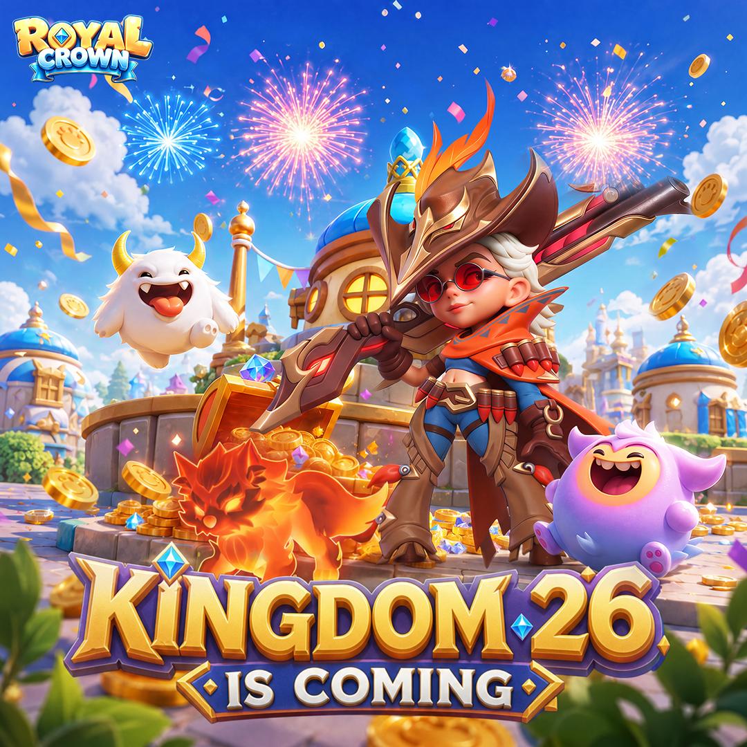 royalcrown47's tweet photo. 🎉 Kingdom 26 Server Is Coming Soon! 

Dear Lord,
A brand-new battlefield is about to open! 
The **K26 Server** will be available soon, bringing a fresh start where every Lord begins their journey on equal footing.

📅 Server Opens
September 28th, 2026 (UTC) at 01:00

#RoyalCrown https://t.co/TzQ2dI4Fh2