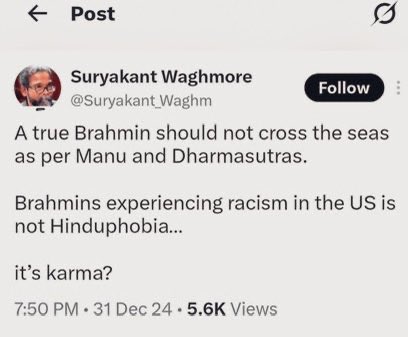 DeepikaSharmaa_'s tweet photo. Why has IIT-Bombay NOT sacked this casteist, hate-mongering faculty member? 

Is it because of his caste-identity? Does it give him a right to abuse an entire caste-community? 

@iitbombay please take action against this professor, he CANNOT be allowed on campus. https://t.co/BQofyhTh9b