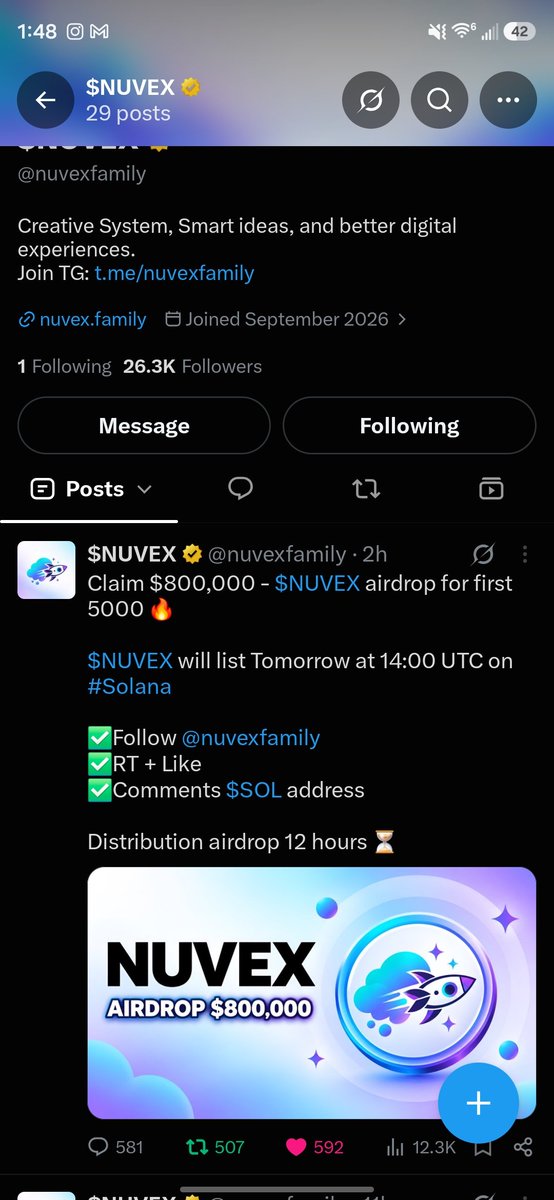 GoatedCenti's tweet photo. @nuvexfamily Excited for this launch

TM67rcDXmEQ5Cz7fUKUDL9EPz82iDun1e9SbQYKUFM3 https://t.co/7sRmxyogTU
