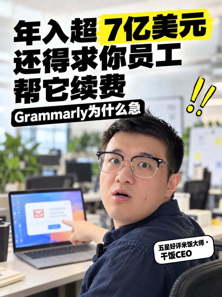 ganfanCEO's tweet photo. SaaS公司，就差给客户磕头求续费了

一家公司跟 Grammarly 说：不续了。

Grammarly 干了什么？给这家公司所有员工弹窗、发邮件，把你们主管的邮箱都写好了，再附一封求续费的模板，让员工照着抄，去求公司续费。

邮件里有一句：「如果需要，您可以直接使用下面这个模板：」

网上说，这家公司老板当场气疯：全员卸载，剩下的订阅不要了，直接换成 AI。

谁家软件敢这样发营销信息，我直接取消付费。

你说它下作？我告诉你它为什么急。

Chegg 查作业答案，Grammarly 改英文语法，是我留学时最常用的两个软件。没有 AI，谁也动不了它们的位置。

现在呢？Chegg 股价跌了 99%。Grammarly 一年收入超过 7 亿美元，还得求你的员工帮它续费。

这是我自己平时说话，嗯嗯啊啊，说不清楚。丢给大模型，一句话。看，就这一下。

你翻翻你们公司的账单，每年自动续费的软件有几个？

我们公司，一个都没有了。要么达不到我们的要求，要么太贵，要么我们自己做得比它好，对不对？SaaS 的钱，我全交给大模型了。

想停掉 SaaS 的老板，关注我，或者直接找我，我教你用 AI 平替。

#FDE #AI #大模型 #人工智能 #AI工具