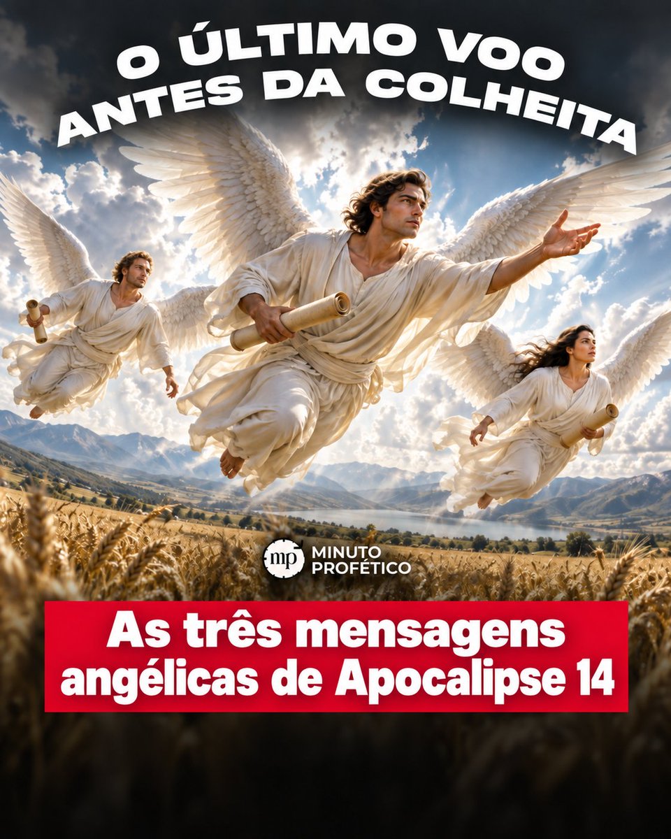adrianocicilio's tweet photo. Apocalipse 14 apresenta uma cena curiosa: antes da colheita final da Terra, Deus envia uma última mensagem ao mundo. Não é um evangelho novo, nem uma ameaça religiosa disfarçada. É o evangelho eterno colocado diante das grandes questões do fim: juízo, adoração e lealdade.

O primeiro anjo chama a humanidade de volta ao Criador: “Temei a Deus e dai-lhe glória”. Num mundo que relativiza tudo, até Deus, essa mensagem pergunta quem realmente ocupa o centro da nossa existência. O juízo não aparece como terror. Aparece como lembrança de que a vida humana não é moralmente neutra.

O segundo anjo anuncia a queda de Babilônia. Babilônia não é apenas um lugar. É um sistema de confusão espiritual. É religião misturada com poder, tradição acima da verdade, aparência de piedade sem submissão à Palavra. Talvez a pergunta mais incômoda seja esta: quantas vezes chamamos de fé aquilo que Deus chamaria de mistura?

O terceiro anjo leva o assunto ao ponto final: adoração. A crise final não será apenas política, econômica ou institucional. Será uma crise de fidelidade. A besta exige lealdade. O Cordeiro convida à obediência. No fim não será sobre em que você acredita, mas a quem você adora.

Historicamente, essa leitura ganhou força no movimento adventista, especialmente após 1844, quando o tema do juízo, do santuário e da missão mundial passou a ser compreendido de forma mais ampla. Mas a provocação de Apocalipse 14 vai além de uma denominação: Deus ainda está chamando pessoas para saírem da confusão e voltarem ao Cordeiro.

As três mensagens angélicas não existem para alimentar medo. Elas existem porque, antes do fim, Deus ainda fala. E se Ele ainda fala, talvez a questão mais urgente não seja quando tudo isso vai acontecer? e sim, quem está recebendo a minha adoração hoje?

Conheça minhas redes: https://t.co/bG9AmEjVtx