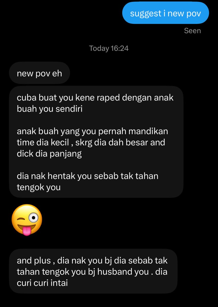 beebadoopieee's tweet photo. my mind is also fucked up and wrecked but pls i tak condone this ideas (incest/pedo/family). just by reading this i loya nak muntah. u minat i tak kisah, u do u. but dont ludah this idea to me 🙏🏼 https://t.co/HrU57u098Z
