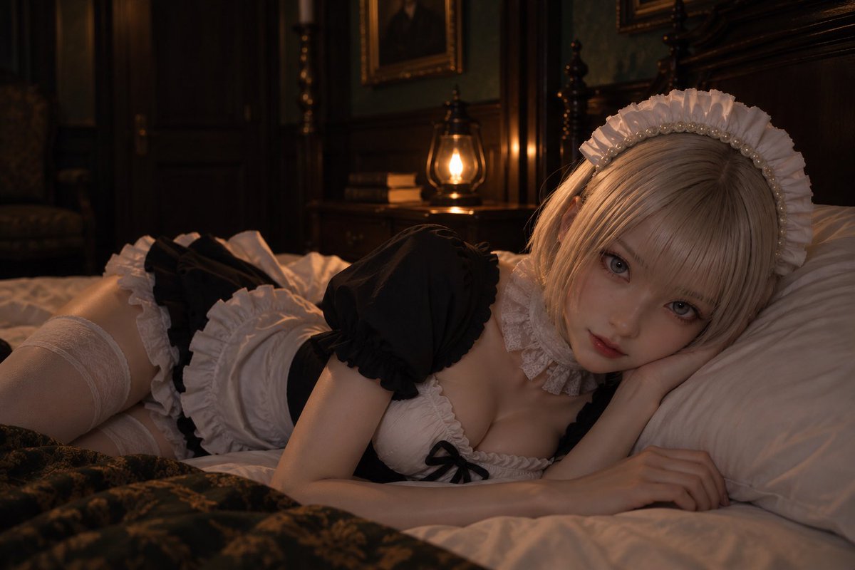 DolstJP's tweet photo. ご主人様が眠れるまで添い寝してくれる乃愛さん

#AIart #AIgirl #AIphotography #メイド  #ai美女 https://t.co/9Jfv7pcrGU
