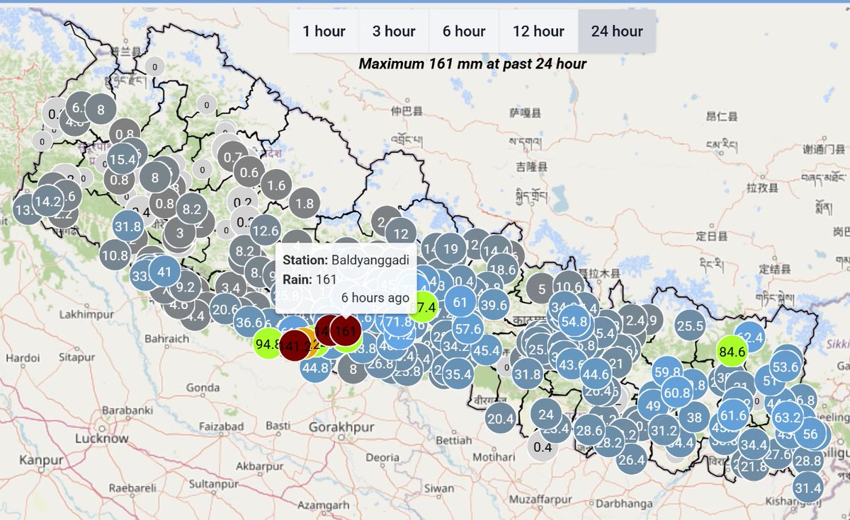 NMD_Weather's tweet photo. ८ असोज २०८३ (दिउँसो २:४५ बजे)
गएको २४ घण्टामा सबैभन्दा बढी पानी पाल्पाको बल्ड्याङ गढीमा १६१ मिलिमिटर परेको छ। अन्य ठाउँको विवरण तलको फोटोमा हेर्नुहोस्। https://t.co/7lWvgvH13Y