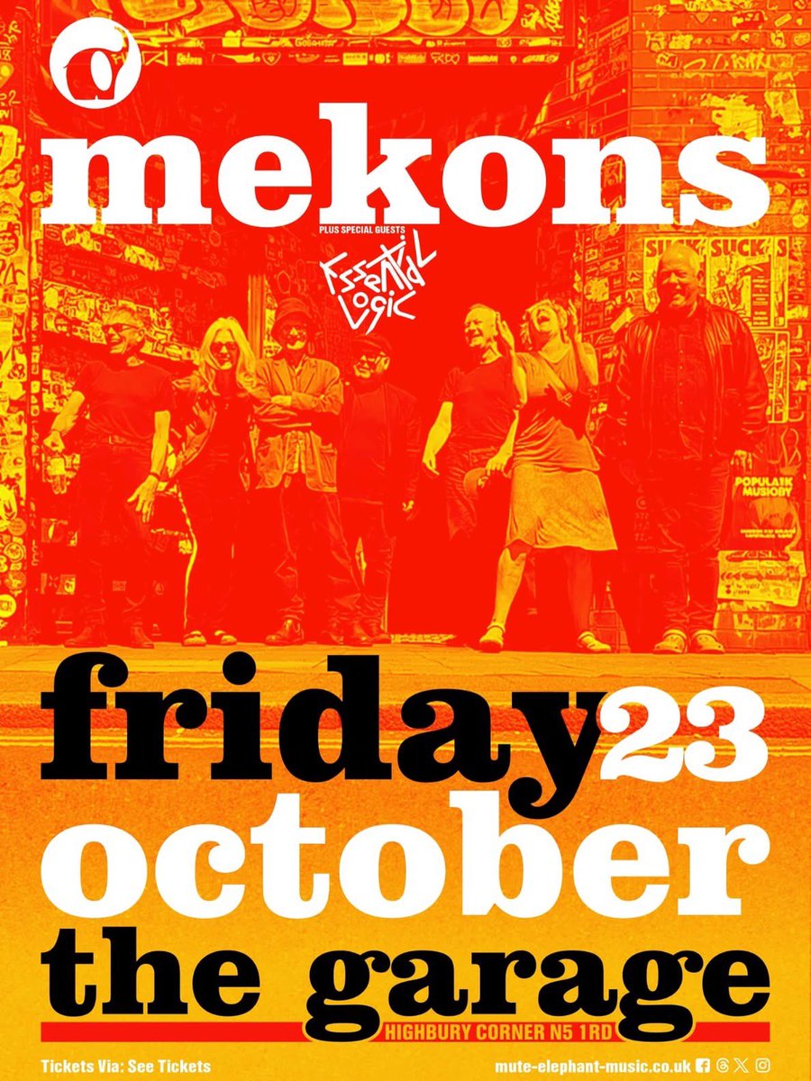 logic_essential's tweet photo. So excited for this 🔥🎷
.
Mekons + Essential Logic
.
@TheGarageHQ 📍 23.10.26 🎟️ https://t.co/1zOT5W2F4Q
.
#mekons #essentiallogic #postpunk https://t.co/hEvVurLsW4