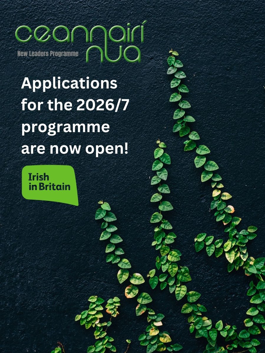 irishinbritain's tweet photo. Are you an aspiring or current trustee looking to build your skills &amp; confidence in a friendly, supportive learning environment?
We're delighted to open applications for this year’s Irish in Britain Ceannairí Nua/New Leaders Programme
Email communitydevelopment@irishinbritain.org https://t.co/VG4u88V9Em