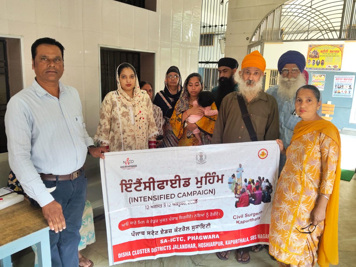punjabsacs's tweet photo. The Intensified HIV Awareness Campaign is spreading vital messages on HIV prevention across Punjab and promoting a supportive, stigma-free society.
@NACOINDIA @HMPunjab @PunjabDOHFW

#hivawareness #intensifiedcampaign #hivfreepunjab #endstigma #awarenessmatters https://t.co/2JaYgVZJq0