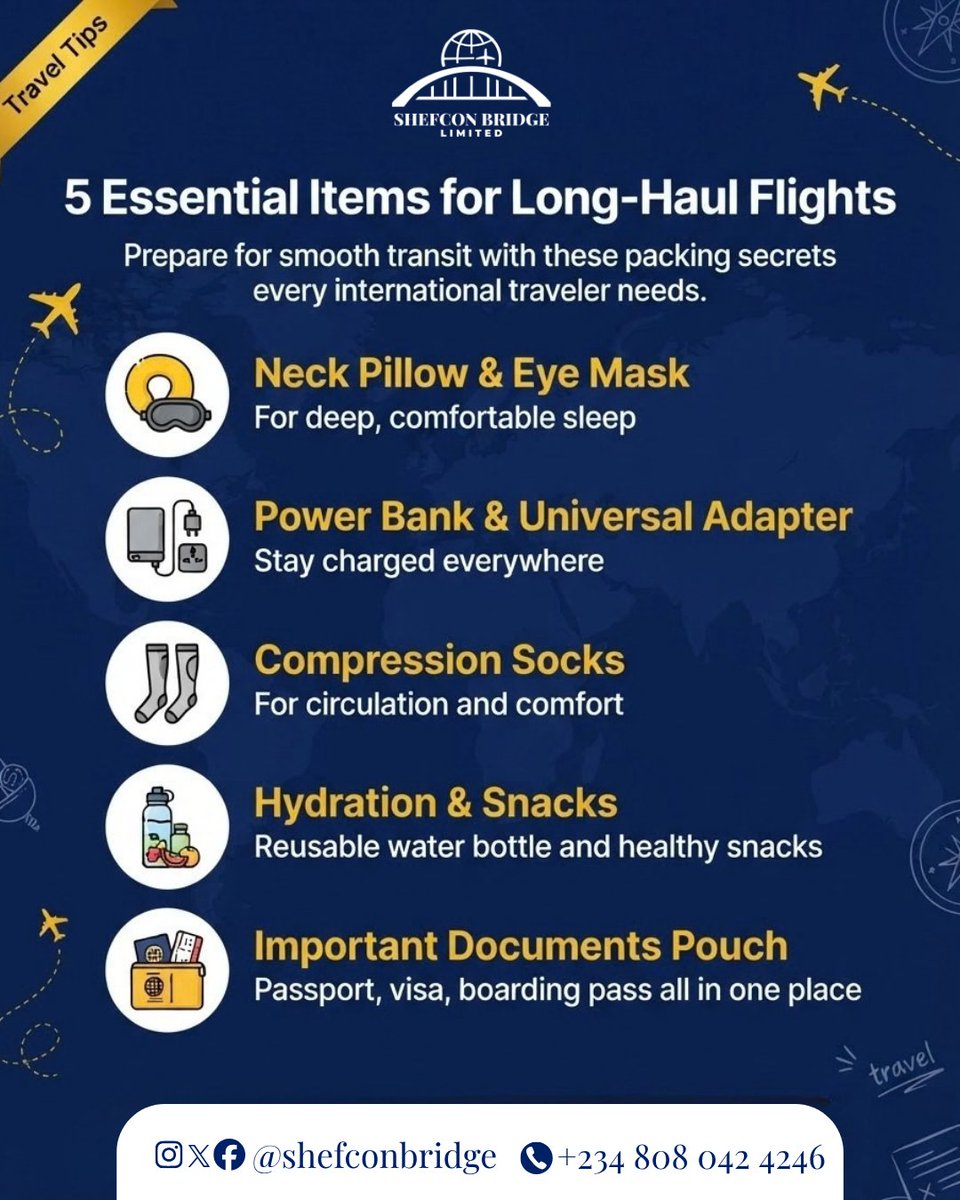 Shefconbridge's tweet photo. POV: Your flight is 14 hours and you forgot your neck pillow... 😭

Don't be that person!

And when you are ready to book that flight for REAL, you know who to call.

@shefconbridge - Your Bridge to the World.

#TravelGoals2026 
#ShefconBridge 
#TravelDreams
#ExploreTheWorld https://t.co/KM0wuPLi9F