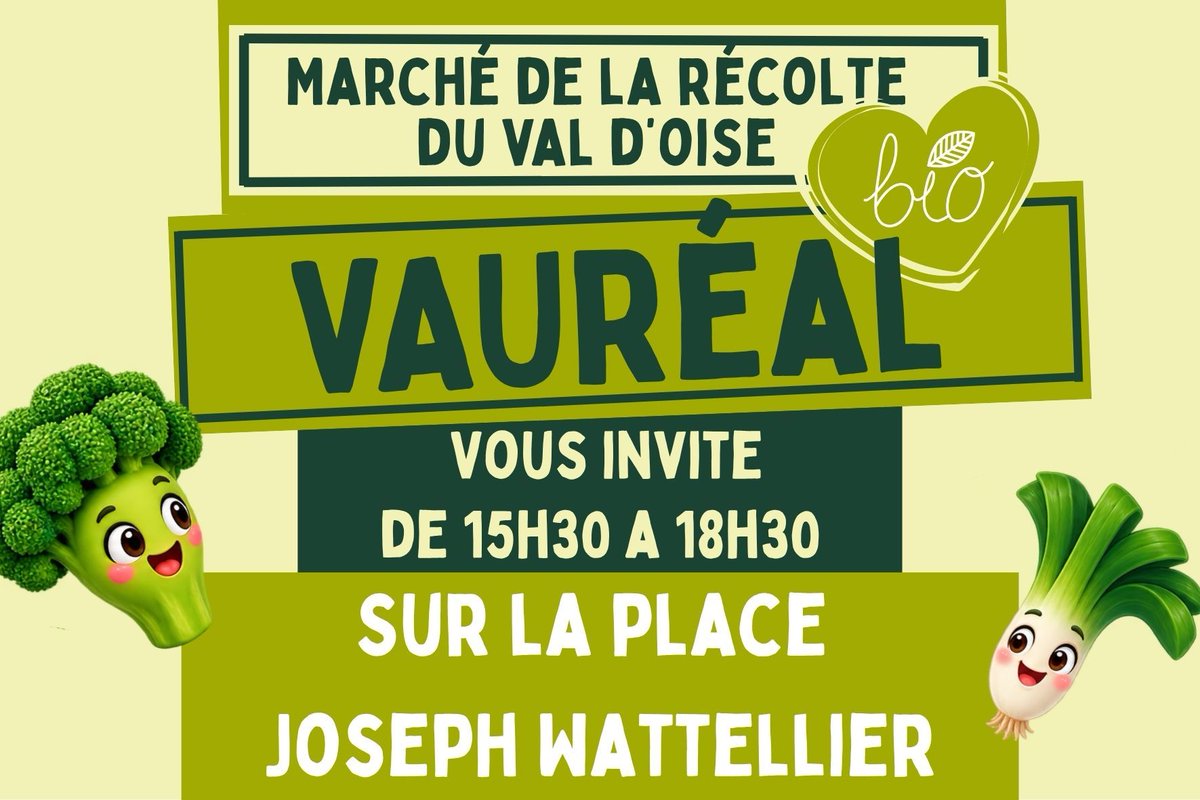 LaRecolte95's tweet photo. Cet après-midi on vous ouvre les bras à #Vauréal !

15h30 à 18h30

#LaRécolteValDOise est prête avec ses #ProduitsLocaux #Bio. Légumes de saison et plein d’autres produits.

On a hâte de vous voir ! 🌞🤝 https://t.co/Q9G30CEg56