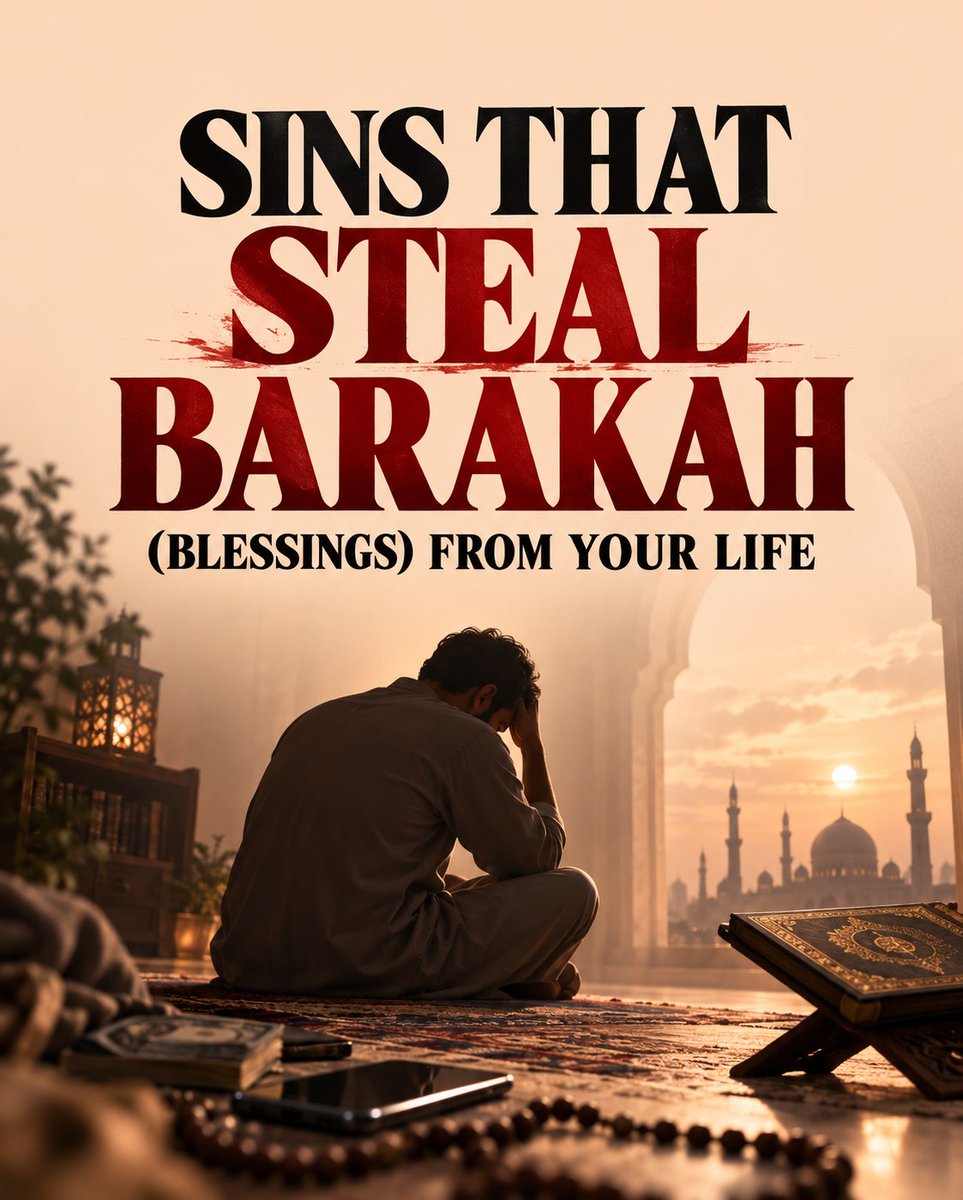 Mahdii365_'s tweet photo. SINS THAT STEAL BARAKAH (BLESSINGS) FROM YOUR LIFE:

-Thread- https://t.co/k2Hd8cFokj