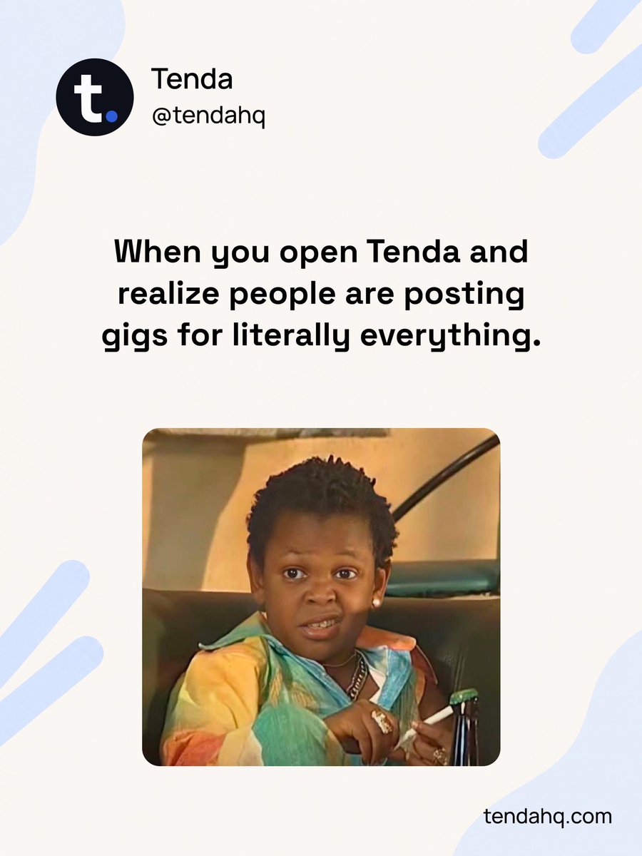 Tendahq's tweet photo. Tenda really said: there’s a gig for that. 😂

Which one are you? 👀

#Tenda #gig #crypto #earn #onchain https://t.co/hVpmFEtwhL