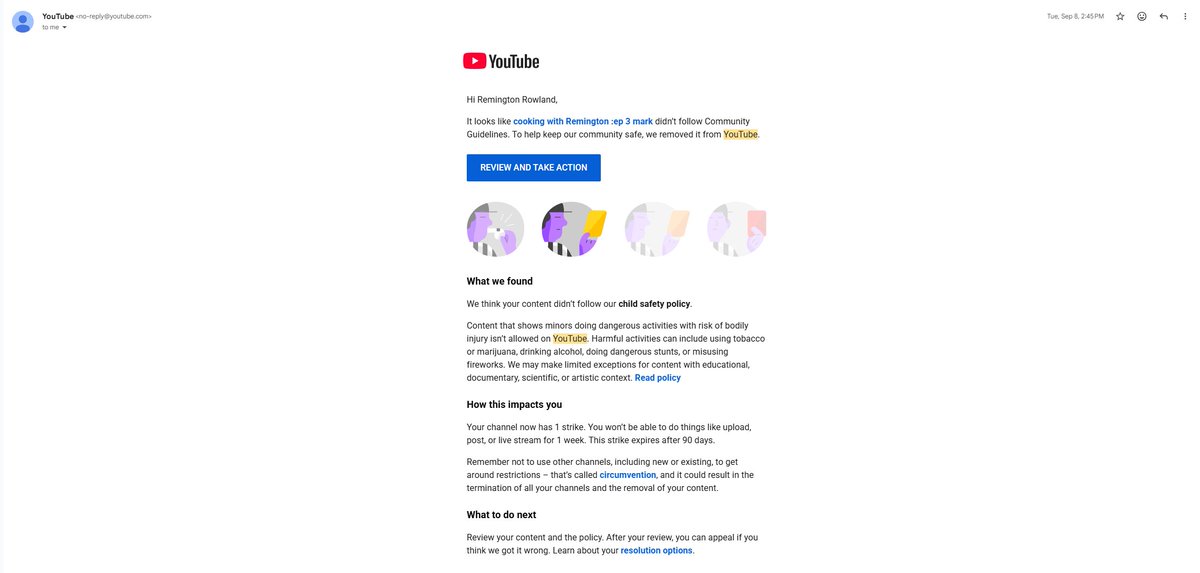 RemigtonRowland's tweet photo. @TeamYouTube Hope you guys doing well. I'm having a  issue with a video of mine that was took down. 1st time it happed I had it appealed and it was put back up. Less then 2 weeks its was taken down again for the same reason. is there anyway you can help me https://t.co/x5CU7ZmyyO