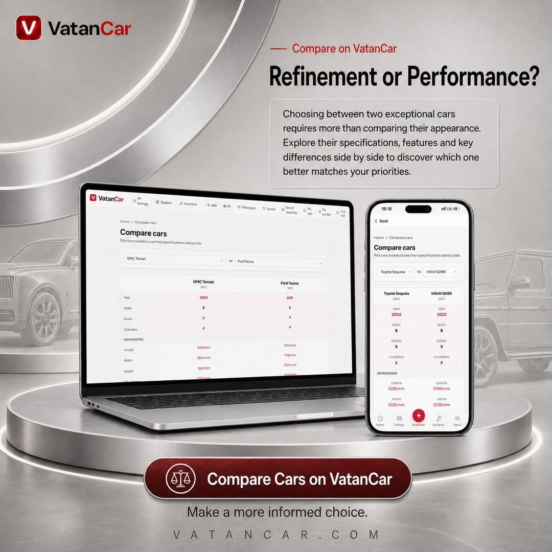 RhebaMergefll's tweet photo. Rolls-Royce Cullinan or Mercedes-AMG G 63? The Cullinan offers refined comfort and craftsmanship, while the G 63 delivers iconic design, power, and capability. Compare them side by side on VatanCar to find your match. https://t.co/WweK5ibUJ0