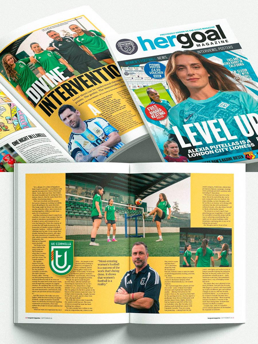 ue_cornella_fem's tweet photo. 🔝 Aquest mes som protagonistes a la revista Her Goal Magazine, mitjà de referència de futbol femení.

This month, we are featured in Her Goal Magazine, an international reference publication for women’s football 💚

Enllaç a la revista: https://t.co/KDWwUOM57k

#UECFem https://t.co/lpaBif3naG
