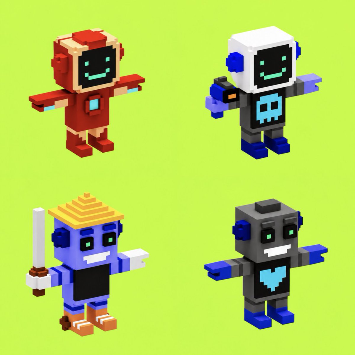 entitybotsnfts's tweet photo. Meet ENTITY BOTS ⚡

A nfts collection of tiny robots with big personalities, coming to Robinhood Chain.
Every bot has its own look, its own gear, and its own vibe.

The squad is assembling. Follow along, this is just the beginning.

#EntityBots https://t.co/iEbSelj7mG