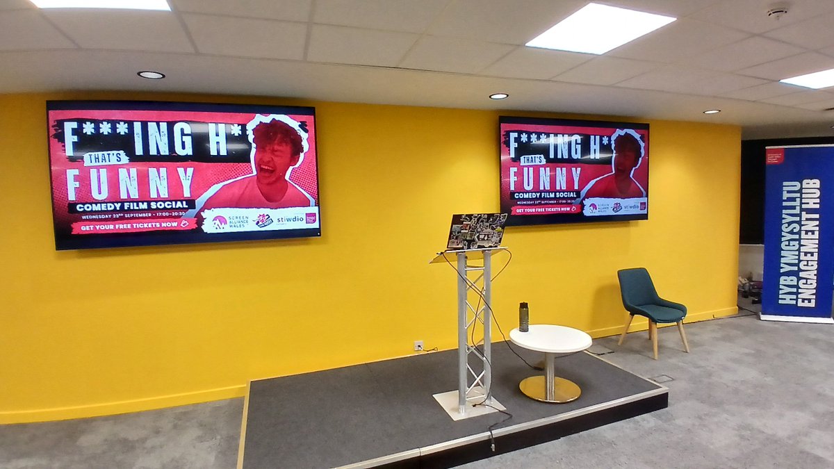 HgWhaley's tweet photo. Had a great time last night at draig_goch_productions F*** That’s Funny! 😂 🎬 Such a brilliant night celebrating Welsh comedy and filmmaking. Huge thanks to everyone involved and to startupstiwdiosefydlu for hosting!
#WelshFilm #WelshComedy #FilmSocial #Filmmaking https://t.co/APfroP81ca