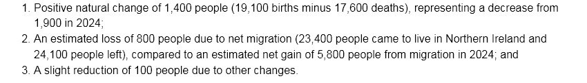 ZoomerHistorian's tweet photo. So it turns out that burning down the houses and vehicles of invaders in Belfast for a few days actually results in net-negative immigration immediately 

Who would’ve known! 

Were there literally any consequences at all in Northern Ireland for this? The protestors all got exactly what they wanted. Gives out a very unfortunate message for the Government!