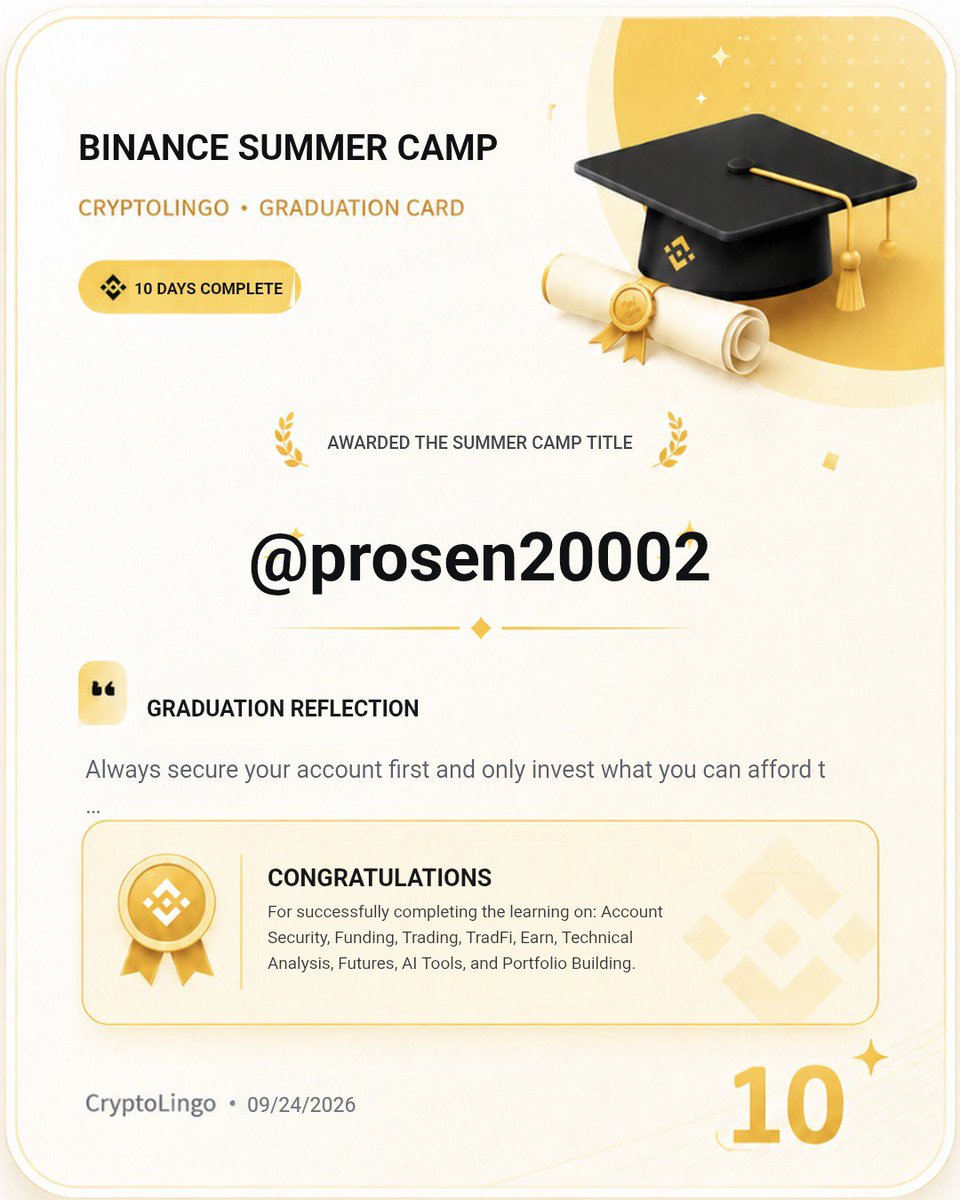 prosen20002's tweet photo. @BinanceAngels Day 10 done 
#BinanceSummerCamp https://t.co/DaPX78yw21