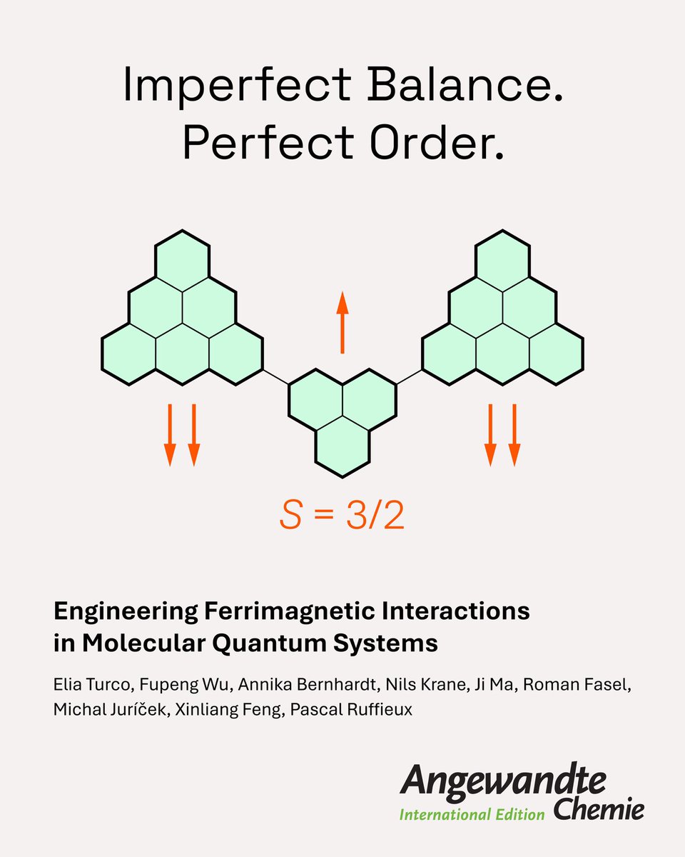 michal_juricek's tweet photo. 🧲 Carbon and hydrogen are enough to build molecular ferrimagnetism.

In our latest collaboration, we link heterospin triangulenes into well-defined molecular spin architectures.

https://t.co/xnXBOWIJEG

@angew_chem @NanotechSurfLab @UZH_Chemistry @ERC_Research @snsf_ch https://t.co/jocONB1XOq