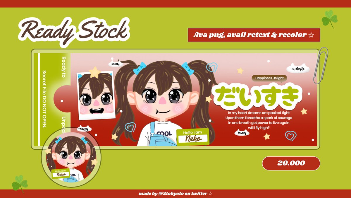 2tokyoto's tweet photo. help rt/repost, terima kasih banyak!

🙎🏻‍♀️ halo! ada layout chibi ready stock ... lihat info lebih lanjut ada digambarnya yaa, jika berminat bisa ditake ke DM, ayo bawa pulang sekarang ×_×

#zonauang https://t.co/Lu1D148fE0