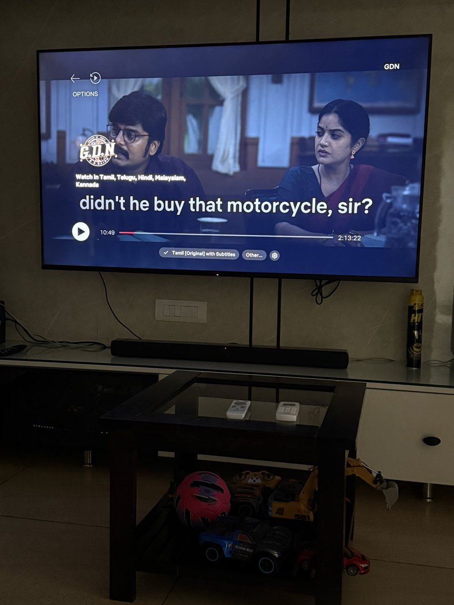 Madhuricsa's tweet photo. @NetflixIndia why are the subtitles so huge and there’s no option to reduce the size also. It occupies such a huge portion of the screen and is extremely distracting! Please fix this immediately @netflix https://t.co/jjWFL0MIud